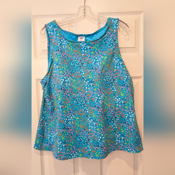 New Lands’ End Plus 20W Turquoise Floral Tankini Swim Top & Skirted Bottom Plus - Picture 2 of 16